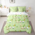 thumbnail image 2 of Feelyou Green Gnome Twin Bedding Sets 7-Piece, Lucky Shamrock Plant Bedding Comforter Set, 2 of 8