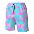 thumbnail image 2 of Yiaed Purple Dragon Scales Print Men's Swim Trunks with Lining Quick Dry Sports Shorts Beach Shorts Boardshorts-Small, 2 of 5
