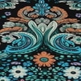 thumbnail image 6 of BANET Round Table Cloth Elastic Tablecloth for , Waterproof Stain Resistant Elastic Stretch Tablecloth with Traditional Floral Paisley Bandanna Pattern Black, Table Cover for Indoor and 54"-58, 6 of 8