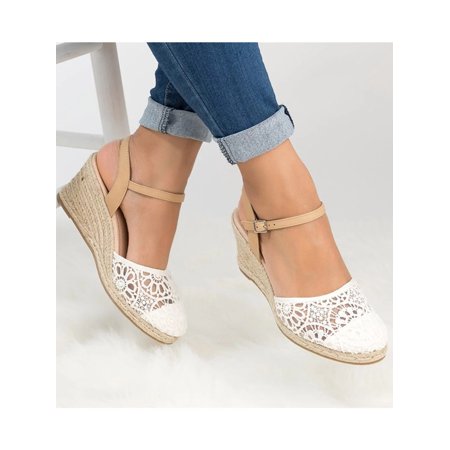 Dellytop Women Fashion Comfortable Closed Toe Sandlas Wedges