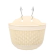thumbnail image 2 of HEVIRGO Imitation Rattan Wicker Wall Hanging Flower Pot Basket Balcony Garden Planter,Beige M, 2 of 10