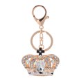 thumbnail image 1 of Llavero de cristal brillante con forma de corona, hermoso llavero decorativo para bolso., 1 of 7