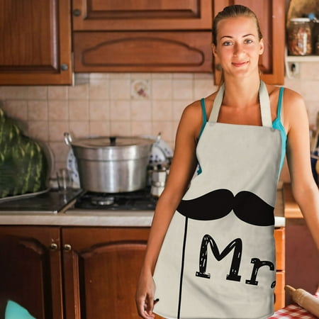 

Banghong 1pc Parent Adult The Family Kitchen Lovely Print Linen Family Aprons