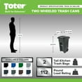 Toter 32 Gal. Trash Can Greenstone with Wheels and Lid
