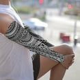 thumbnail image 6 of WIRESTER 1 Pair Arm Sleeves Sun UV Protection Cover With Thumb Holes For Women & Men, Suitable For Cycling, Gardening, Driving, Fishing, Golfing, Hiking - Black White Aztec Pattern, 6 of 6