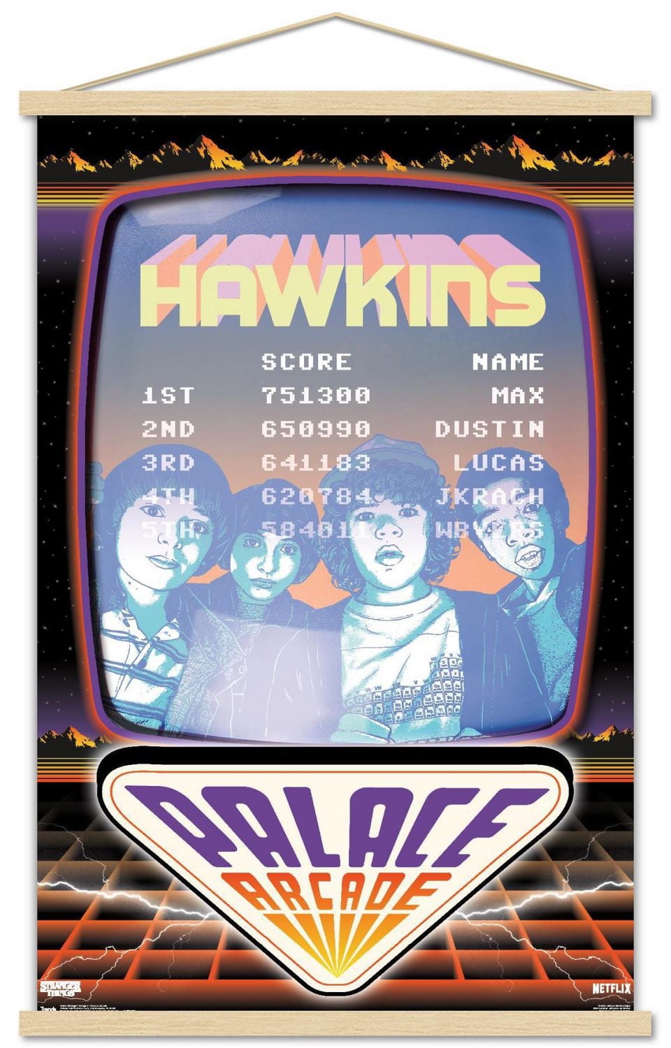 Netflix Stranger Things: Season 2 - Palace Arcade Wall Poster, 22.375" x 34"