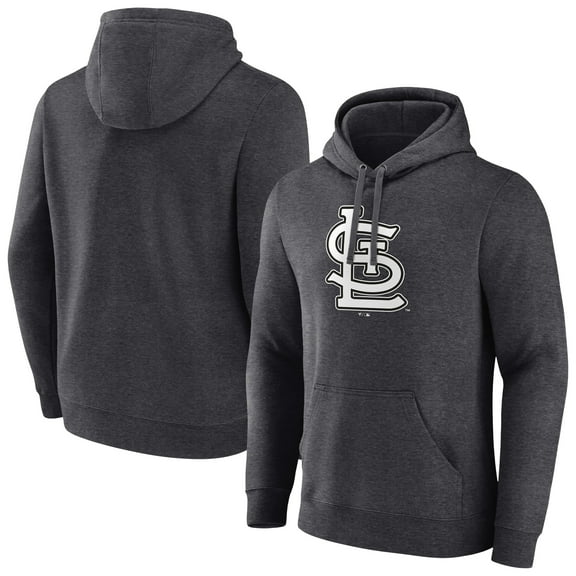 Men's Charcoal St. Louis Cardinals Monochrome Pullover Hoodie