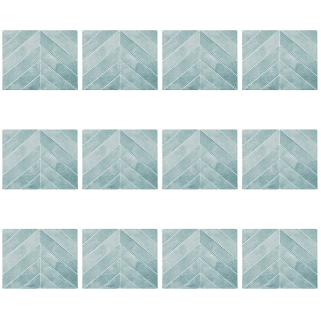 Maytalsory Adheve Tiles For Easy Kitchen And Bathroom Design: Modern herringbone Wall Renovation – Pack Of 12 3D Tile Stickers PVC