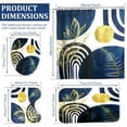 thumbnail image 2 of Dznils Boho Fabric Shower Curtain and Rug Sets, 16pc Modern Abstract Bathroom Sets, Blue, 72" x 72", 2 of 11