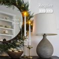 thumbnail image 4 of 1" Window Candles with Timer - 10 Pack Battery Operated Tapered Candles, Flameless LED Taper Candlesticks Ivory for Christmas Holiday Decor, 4 of 7