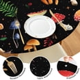 thumbnail image 4 of Colorful Mushroom Forest Black Pattern Round Fitted Tablecloth with Elastic Edge,Dining Table Cover Waterproof,Outdoor Round Tablecloth for Camping,Dining,Indoor and Outdoor, 4 of 7