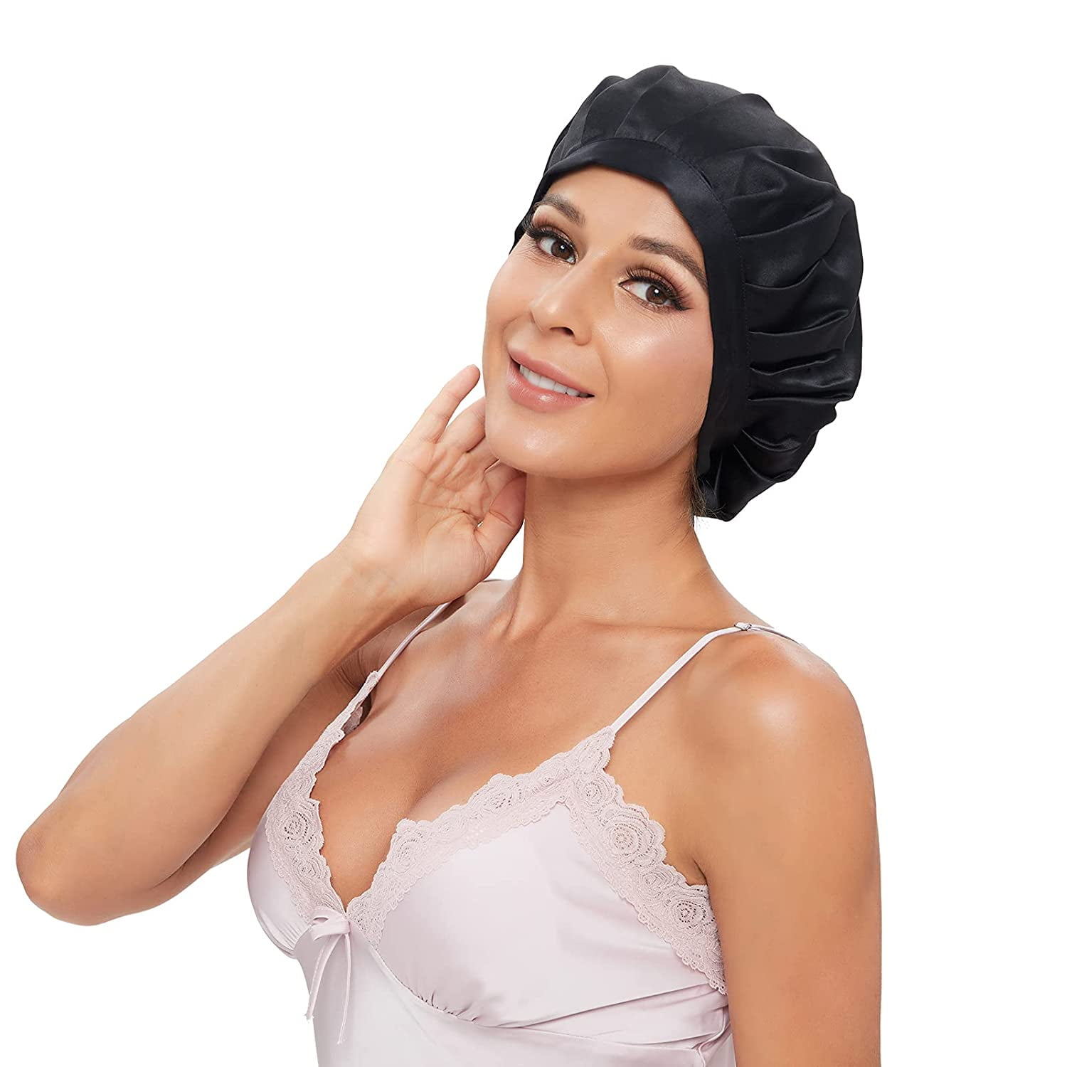 100% Mulberry Silk Sleep Cap for Women 