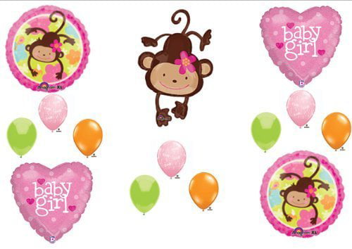 Pink Baby Girl Shower Mod Party Decorations Kit 