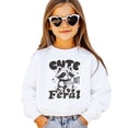 thumbnail image 3 of Cute But Feral Raccoon Funny Sweatshirt for Youth and Toddler Boys and Girls White Sweatshirt Youth Large, 3 of 5