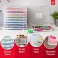thumbnail image 3 of Caja organizadora Storage Craft IRIS USA, paquete de 6 unidades, portátil, transparente Iris Ohyama NA, 3 of 9