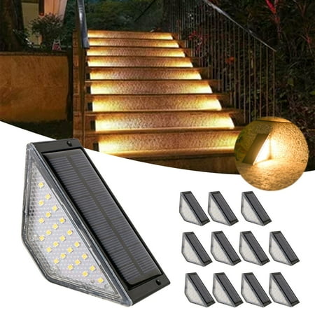 

Clearance！Yshop Solar Staircase Step Light Outdoor Induction Step Light Outdoor Lighting Step Light Courtyard Foot Step Light Garden Lamps