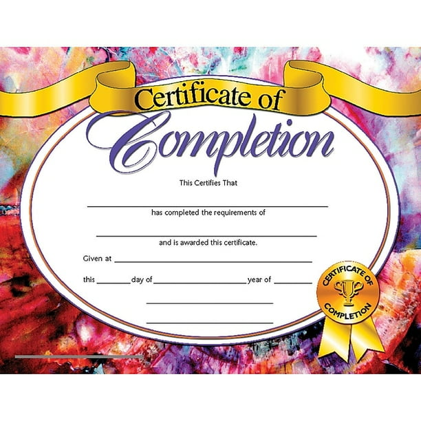Hayes® Certificate of Completion, 8 1/2" x 11", Grades Kindergarten