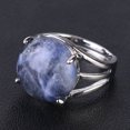 thumbnail image 1 of Perles Rondes pour Femmes Bagues Décontractées pour Doigts Bijoux en Cristal Quartz Violet, 1 of 6