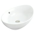 thumbnail image 2 of Karran Usa VC-301-WH Valera 22-7/8" Oval Vitreous China Vessel Bathroom Sink - White, 2 of 5