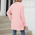thumbnail image 4 of Ediodpoh Women's Half Turtleneck Long Sleeved Baggy Pocket Sweater Top Oversized Sweaters for Women Pink XXL, 4 of 9