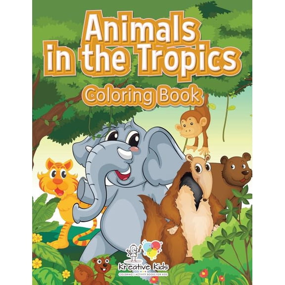 Animals in the Tropics Coloring Book (Paperback)