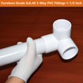 thumbnail image 2 of Accesorios de PVC de 3 vías LetsFix 1-1/2 (paquete de 10), aptos para muebles, 2 of 7