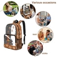 thumbnail image 5 of SEANATIVE Boys Girls Transparent Backpack Kids Teens Clear Bag PVC See Through School Bag Bookbag Transparent Daypack for Stadium Travel School, Dachshund Dog Paw Book Brown, 5 of 7