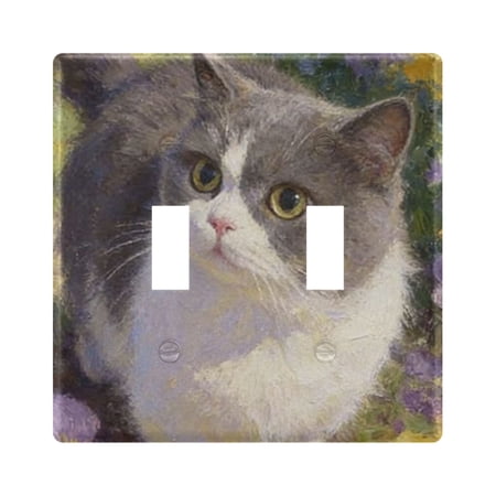 Light Switch Cover Munchkin Cat Plates Faceplate Decorative Switch Plate for Bedroom Home Decor