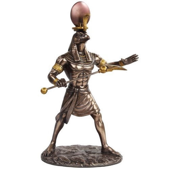 PTC Egyptian Ra Mythological God Bronze Finish Statue Figurine, 11 Inch
