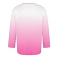 thumbnail image 4 of IYTR Men's Round Neck Casual Sweatshirt Gradiet Color Long Sleeve Pullover Sweatshirt Oversized Loose Sport Sweater Tops Pink S, 4 of 5