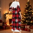 thumbnail image 4 of Fewfanhot Womens Fashion Long Fleece Plush Soft Feeling Robe Fluffy, Warm, Fleece Shaggy Christmas Bathrobe, 4 of 8