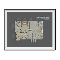 Dunder Mifflin Paper Company Floor Plan Poster 11 x 17