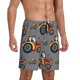 thumbnail image 2 of Balery Cartoon Tractor Pantalones cortos de pijama de punto de algodón para hombre con cinturilla y bolsillos-XX-Large, 2 of 6