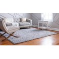 thumbnail image 2 of Unique Loom 3153312 7 x 7 ft. Davos Shag Square Rug, Sterling, 2 of 2