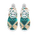 thumbnail image 1 of Tribal Aztec Cartoon Pattern Non-slip Flats for Women Trend Comfortable Soft Running Shoes Lightweight Lace Up Mesh Footwear, 1 of 5