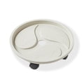 thumbnail image 1 of Bandeja redonda para macetas, maceta para sala de estar, orificio de drenaje, paleta de plástico, soporte para bonsái de interior con caja de recolección de agua, 360 grados, blanco, 23cm AweSitey HA011361-01, 1 of 7