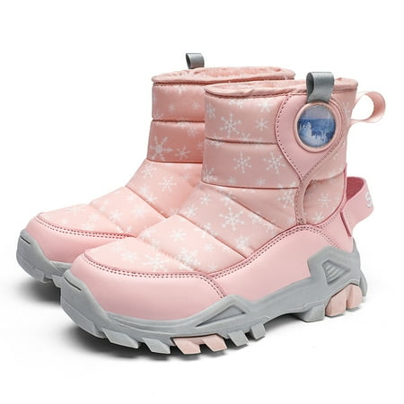 Zerotone Kids Snow Boots Unisex Winter Boots For Girls Boys Pu Waterproof Boots Shoes