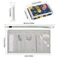 thumbnail image 3 of JIALIOU Nylon Trifold Card Wallet with ID Window Zipper Pocket for Men Women Teen Cute Hand Drawn Bug, 3 of 7