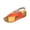 Orange, variant on Sandals With Back Strap, Women's Flat Sandals, Womens Orthopedic Sandals Summer Color Block Arch Support Shoes Casual Ankle Strap Slingback Platforms Comfortable Dress Shoes, Black 6