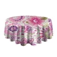 thumbnail image 5 of Pioneer Flower Floral Print Pattern Round Tablecloth 60"x60",Wrinkle Wipeable Table Cloth for Kitchen Dining Room Picnic Patio Party, 5 of 6