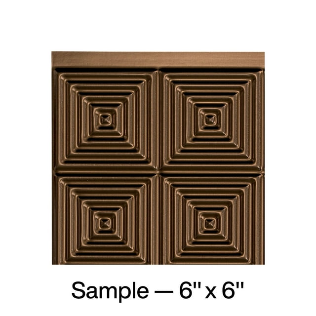 FASÄDE Miniquattro Decorative Vinyl Backsplash Panel in Oil Rubbed Bronze (6X6 Inch Sample)