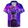 thumbnail image 5 of My Hero Academia Himiko Toga Casual Short Sleeve Shirt Lapel Collar Shirt Summer Beach Shirt 5XL, 5 of 8