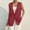 Wine, variant on DAFPZW 2025 Vest Tops for Women Trendy Summer Sleeveless Blazer Jackets Button Casual Open Front Waistcoat Dressy Suit Vest