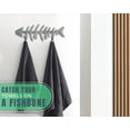 thumbnail image 5 of Comfify Cast Iron Towel Rack, Wall-Mounted, Fish Bone Design, 4 Hooks, Antique White Finish, 5 of 7