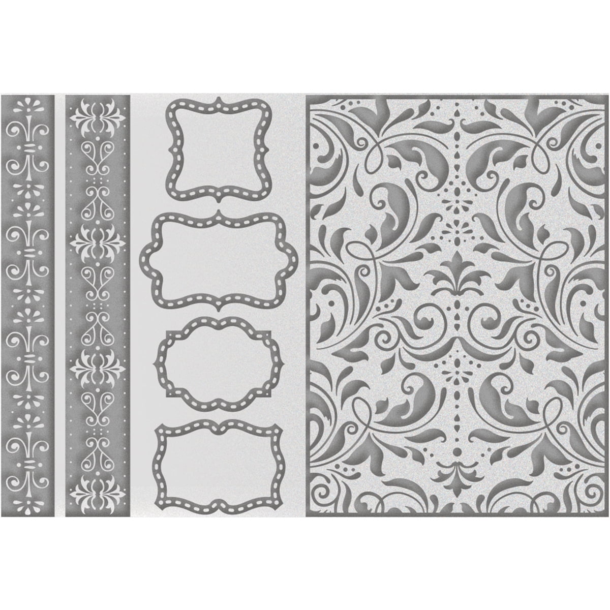 Couture Creations Embossing Folder A4Borders Tags & More