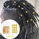 thumbnail image 5 of 100 piezas de cuentas de rastas, anillos de joyería para el cabello, decoraciones, colgantes para el cabello 100 piezas de oro con botella, 5 of 9