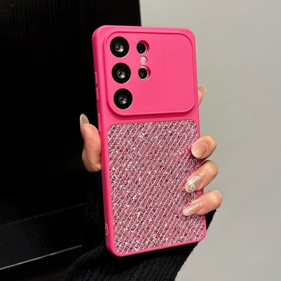 Bling Glitter Case for Samsung Galaxy A36 5G, Sparkly Shiny Diamond Rhinestone Protective Case, Shockproof Rugged Soft TPU Slim Phone Cover for Women Girls, Full Camera Protection Case,Rose