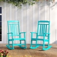 thumbnail image 6 of Pipopa Outdoor Rocking Chair Set of 2,HDPE All Weather Patio Rocker for Lawn,Porch,Garden,Aqua, 6 of 8