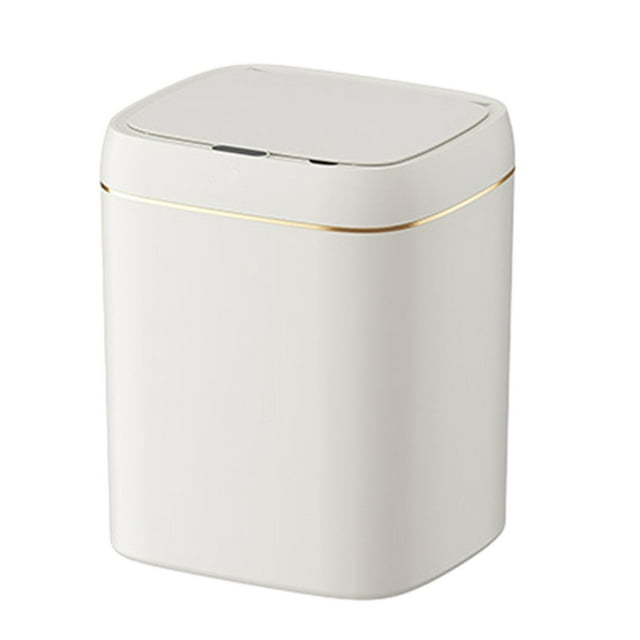 Papelera de Basura de Cocina Y Latas Papelera de Basura de Sensor sin Contacto 13 Litros / 3,4 Galones con Tapa Papelera de Basura de Capacidad Pequeña Papelera de Basura de Cocina Reciclable para Coc