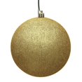 thumbnail image 1 of Bola de Adorno Navideño Vickerman con Purpurina Dorada Paquete de 4, 6 cm, 1 of 5